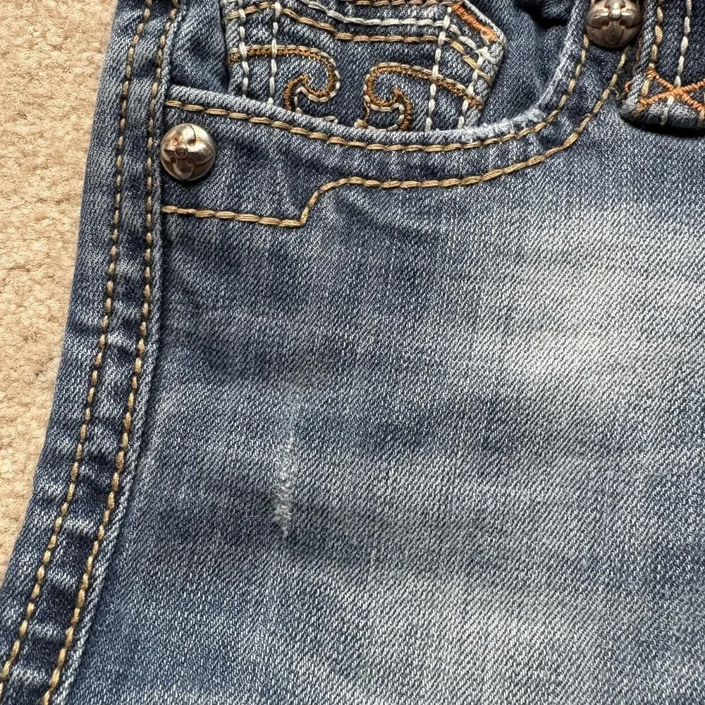 Rock Revival Jeans Womens 27 Blue Debbie‎ Straight Denim Embellished Pockets Y2K
